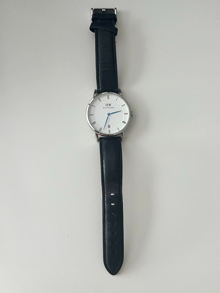 Daniel Wellington Dapper Sheffield Watch  Silver 34mm  Blue Hands  Date